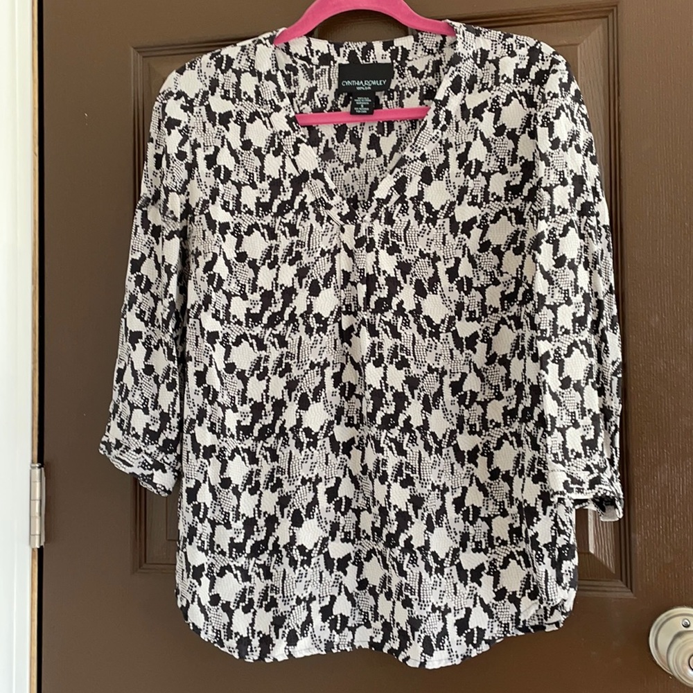 Cynthia Rowley 100% silk blouse size S